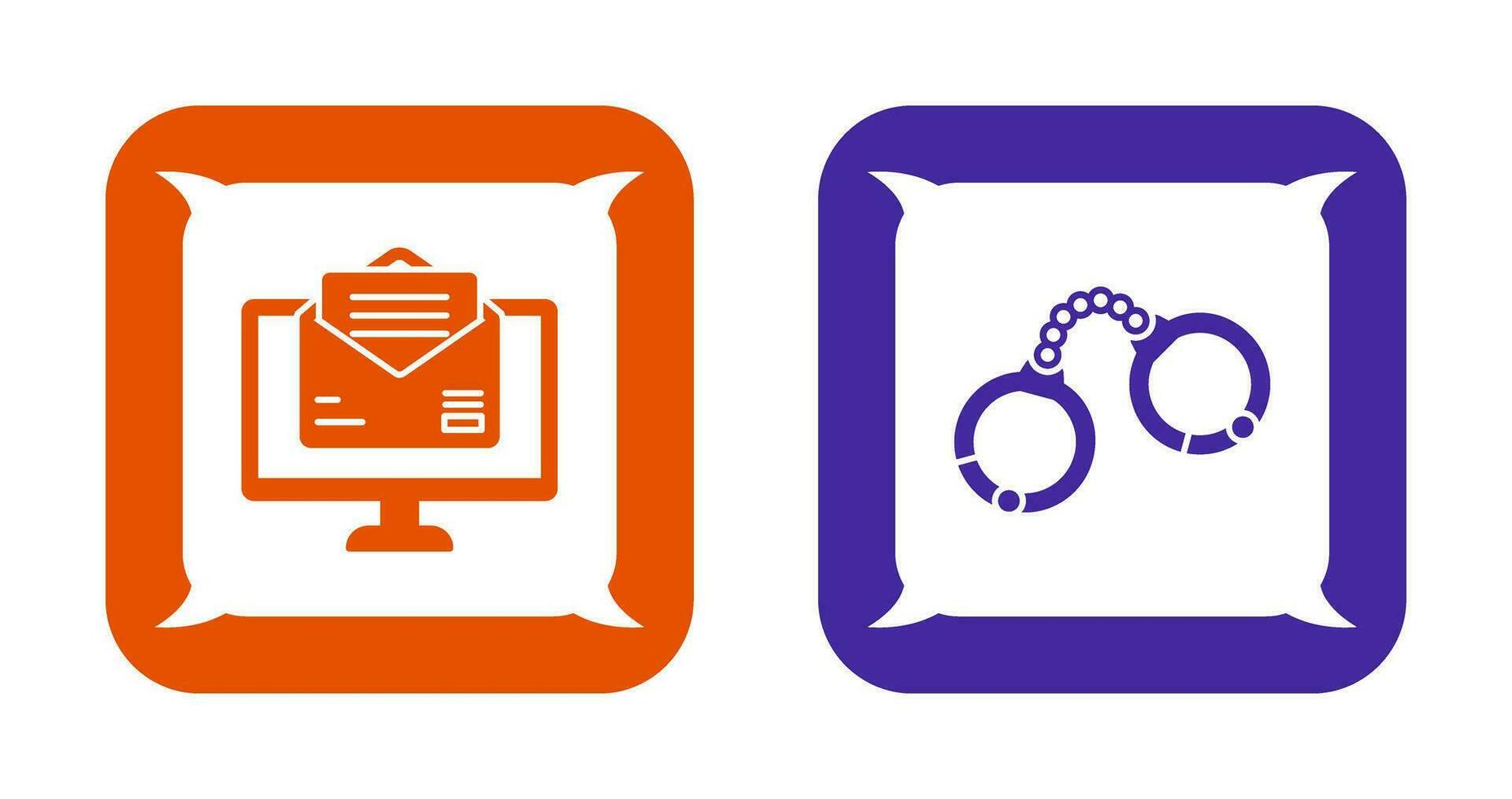 Mail and Handcuffs Icon vector