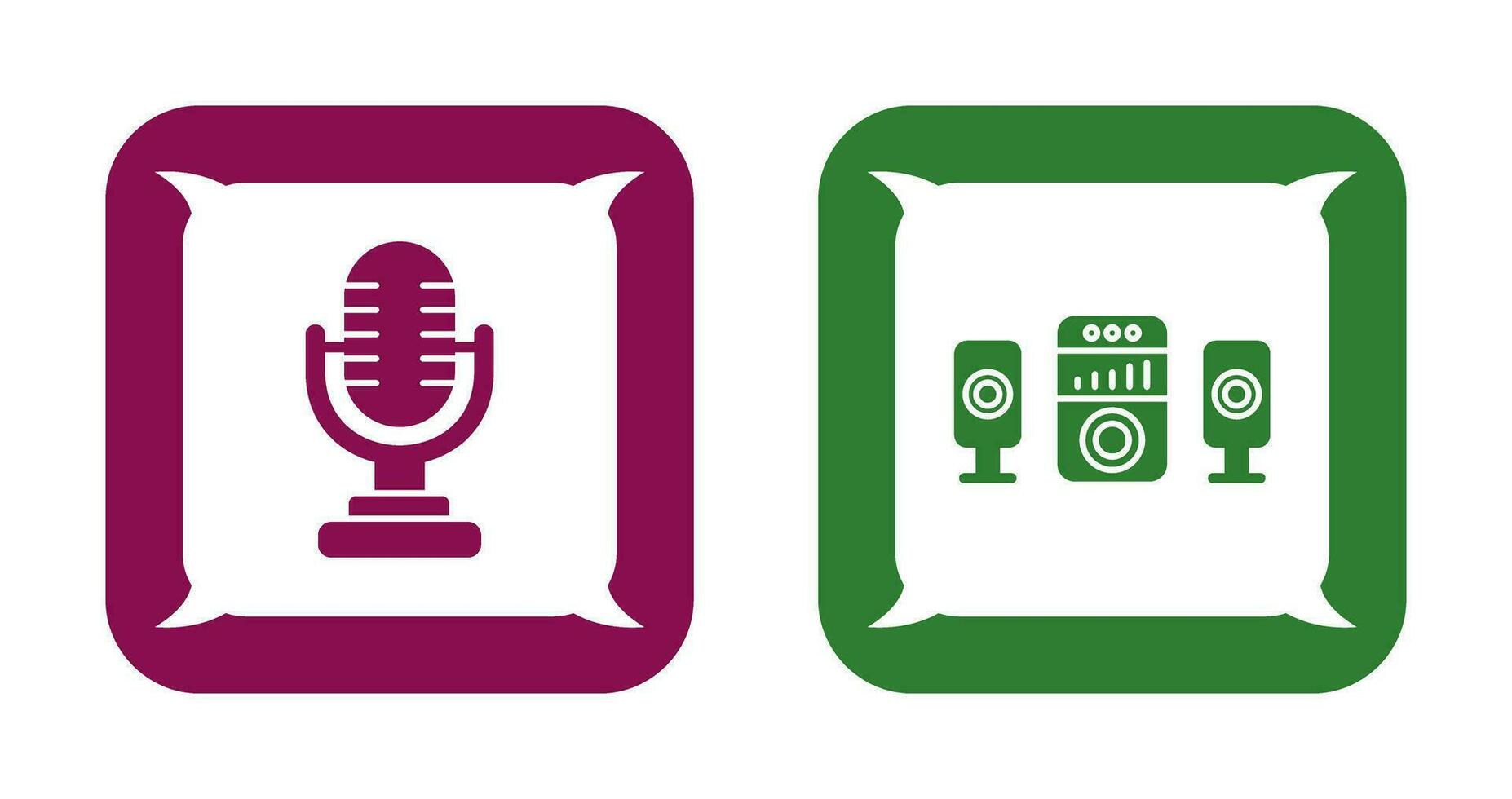 Microphone and Sound System Icon vector