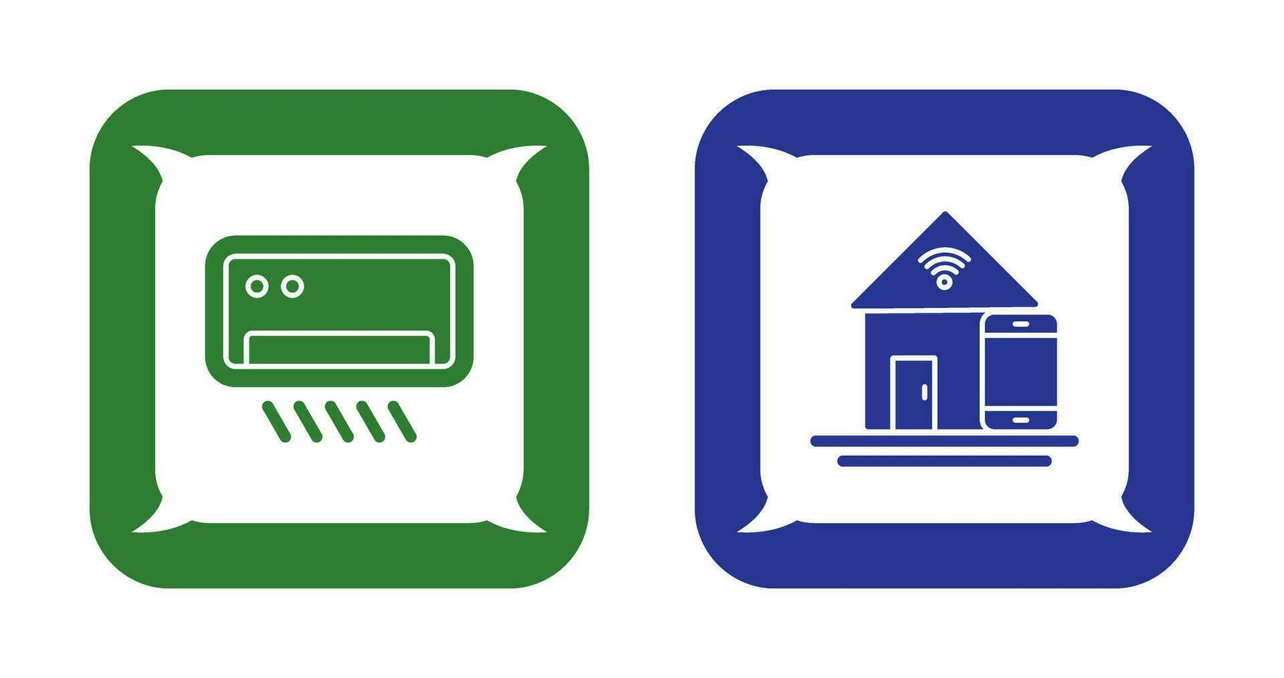 Air Conditioner and Home Automation Icon vector