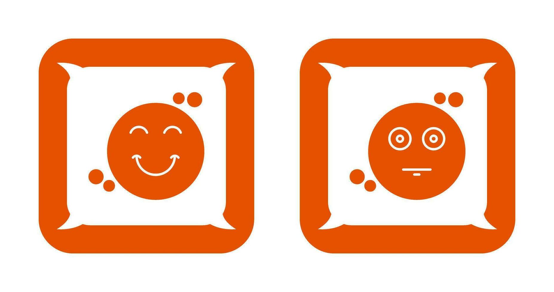Smile and Neutral Icon vector