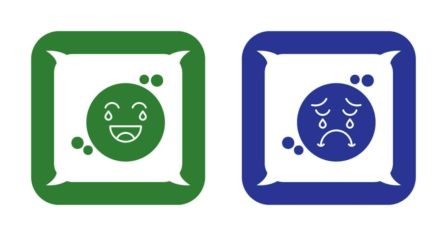 Loughing and Unhappy Icon vector