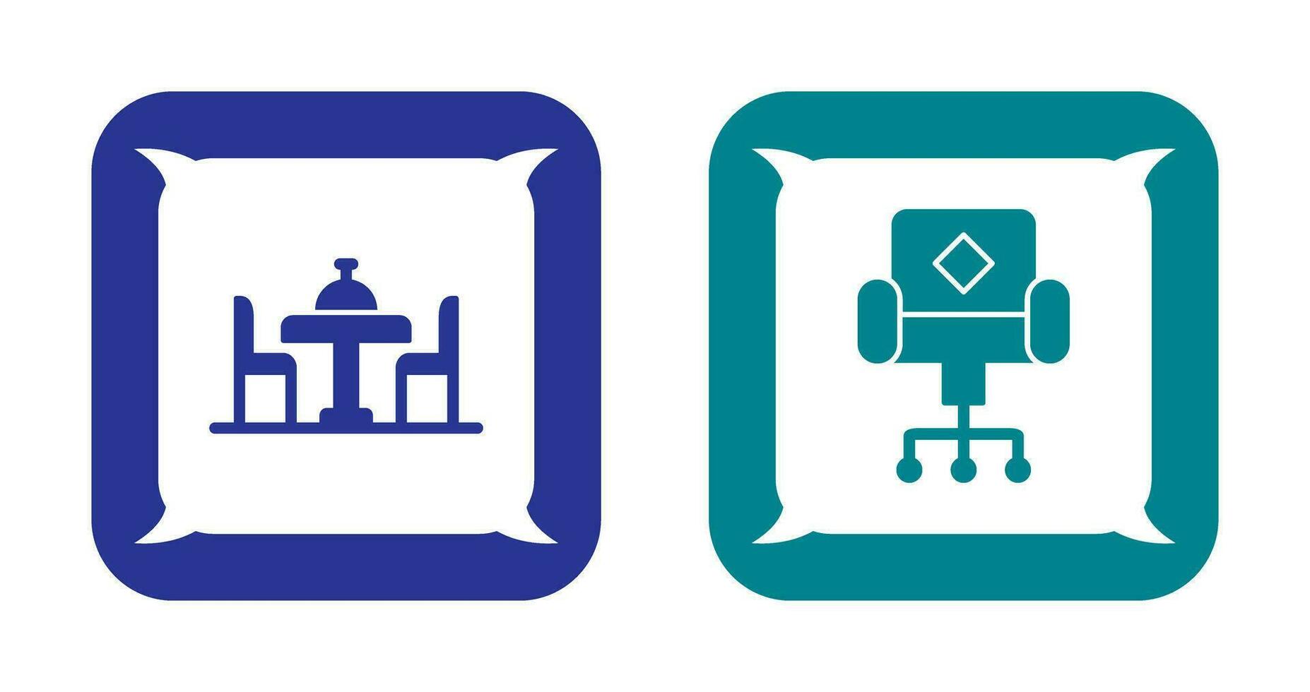 Chair and Dinning Table Icon vector