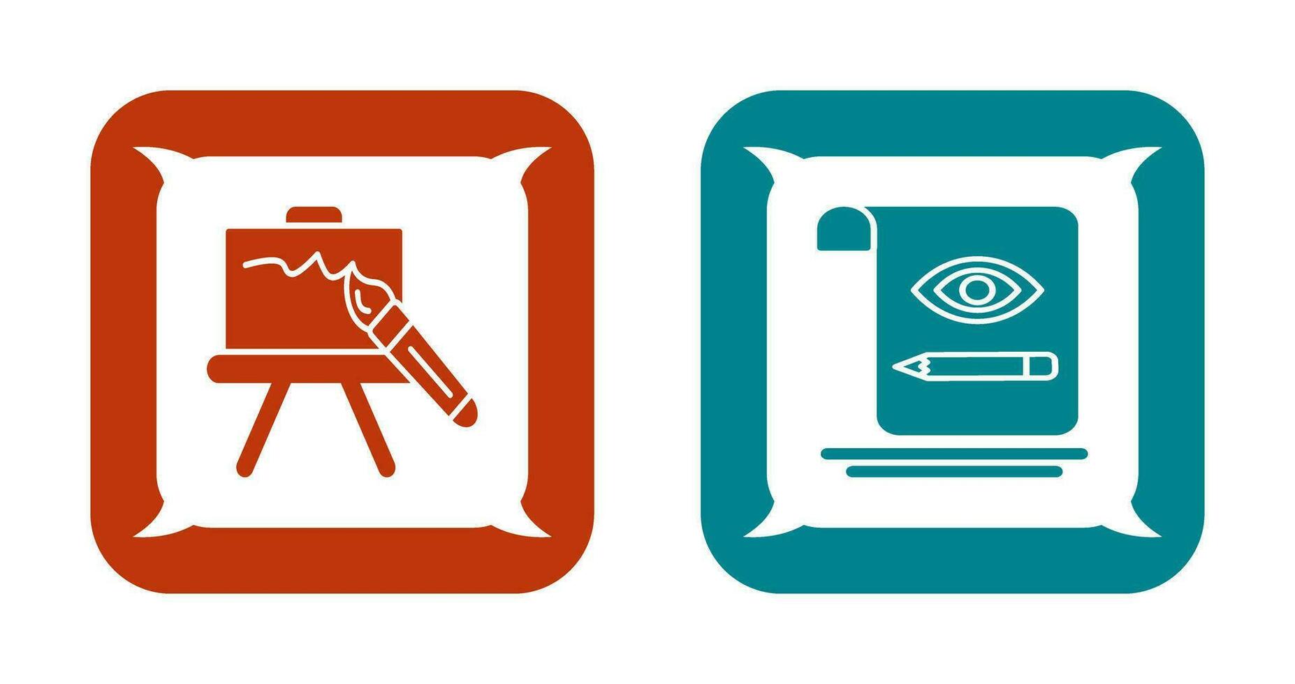canvas and sketch Icon vector