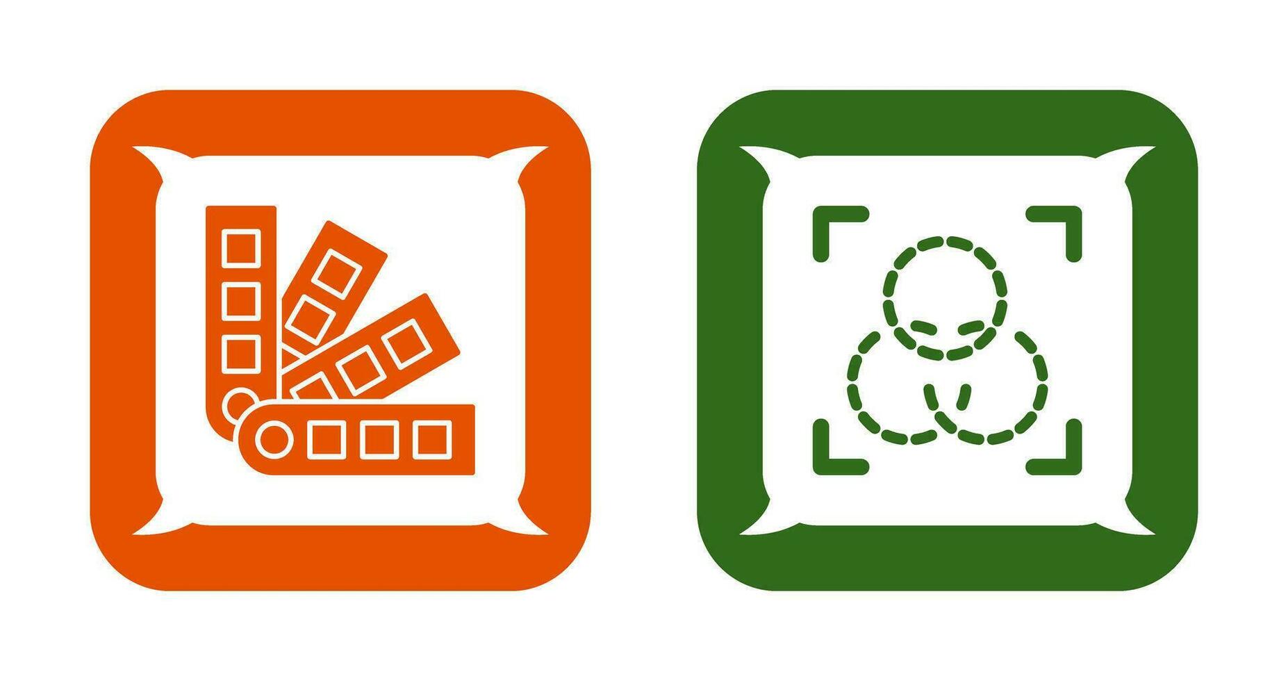 pantone and intersection Icon vector