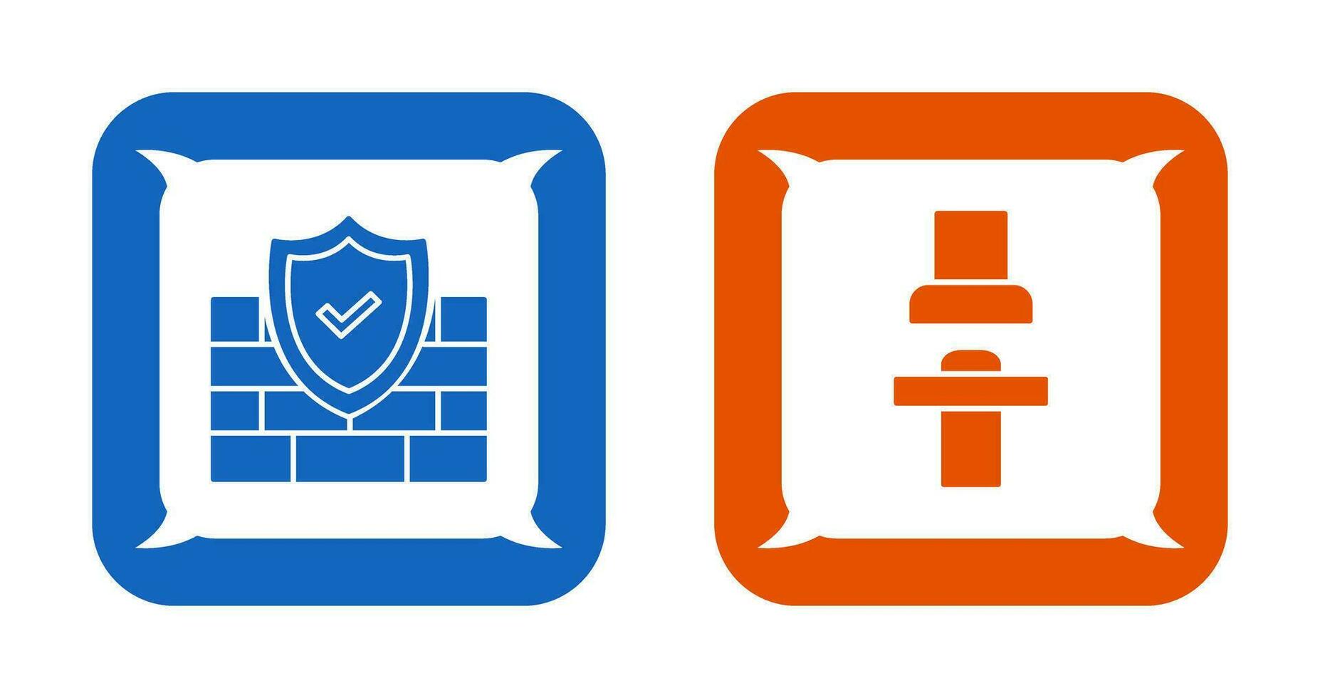 Firewall and Seat  Icon vector