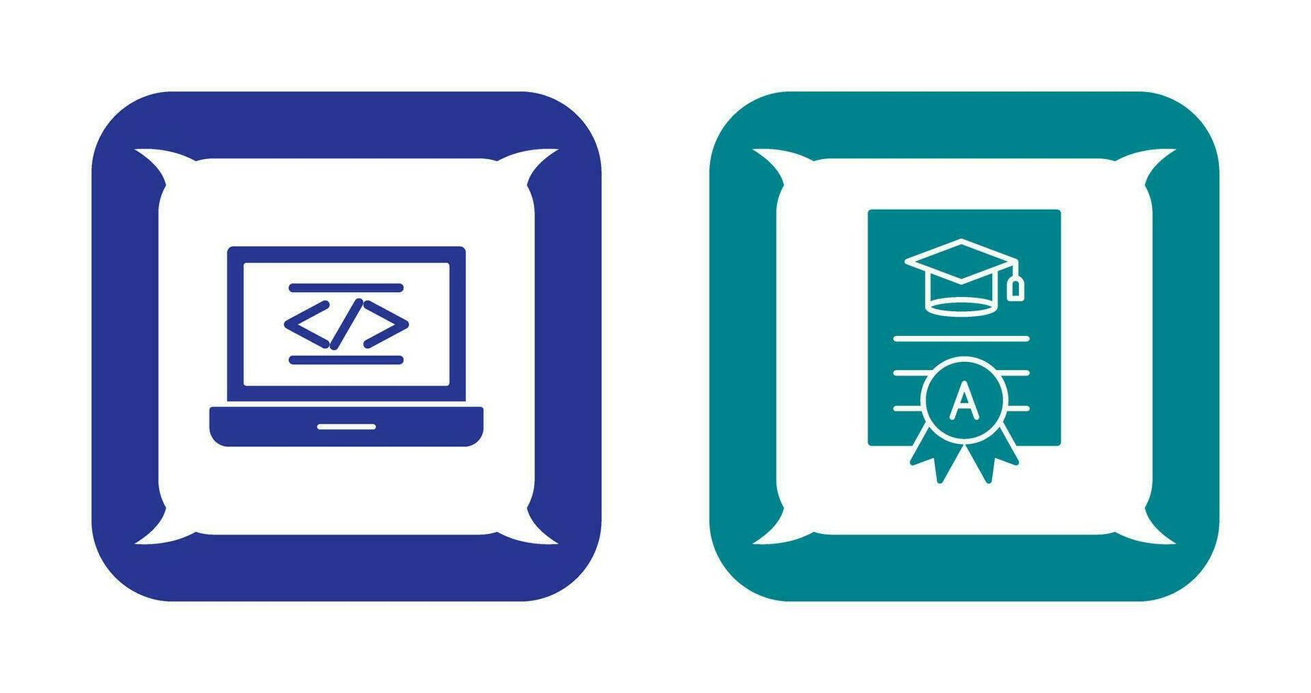 Coding and Report Card Icon vector
