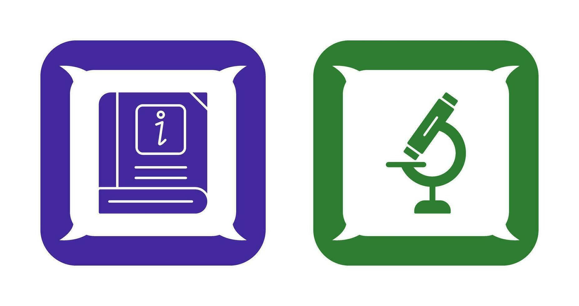 Information and Microscope Icon vector