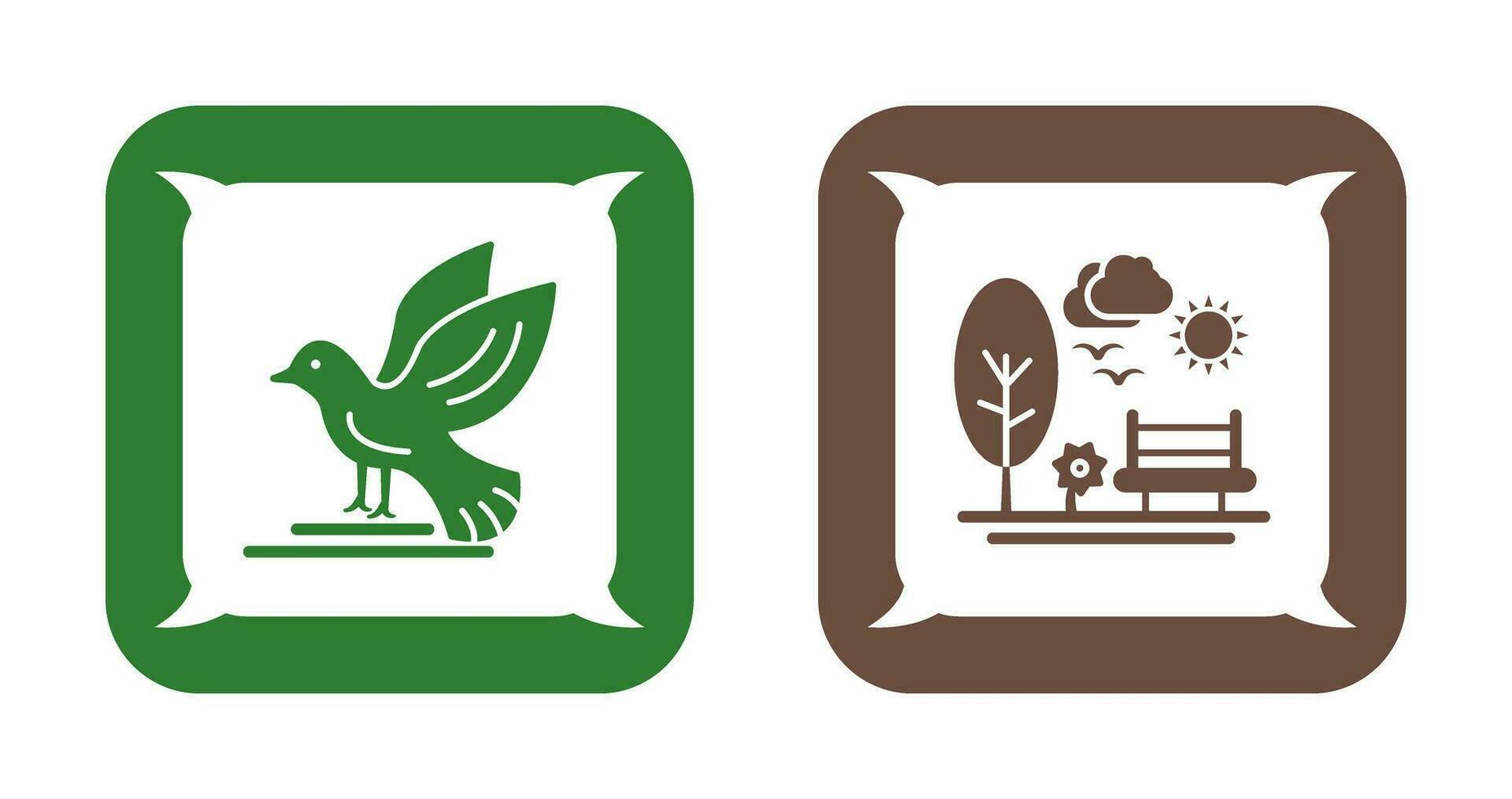 Parking and Bird Icon vector