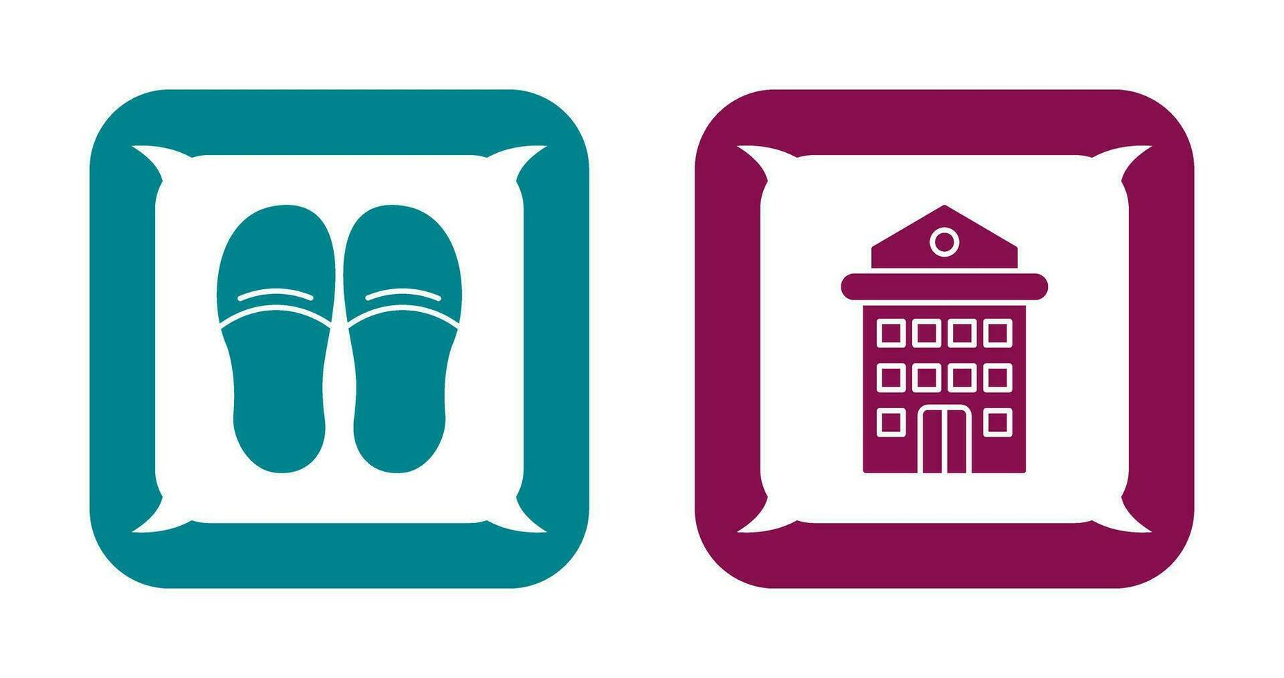 Slippers and Hotel Icon vector