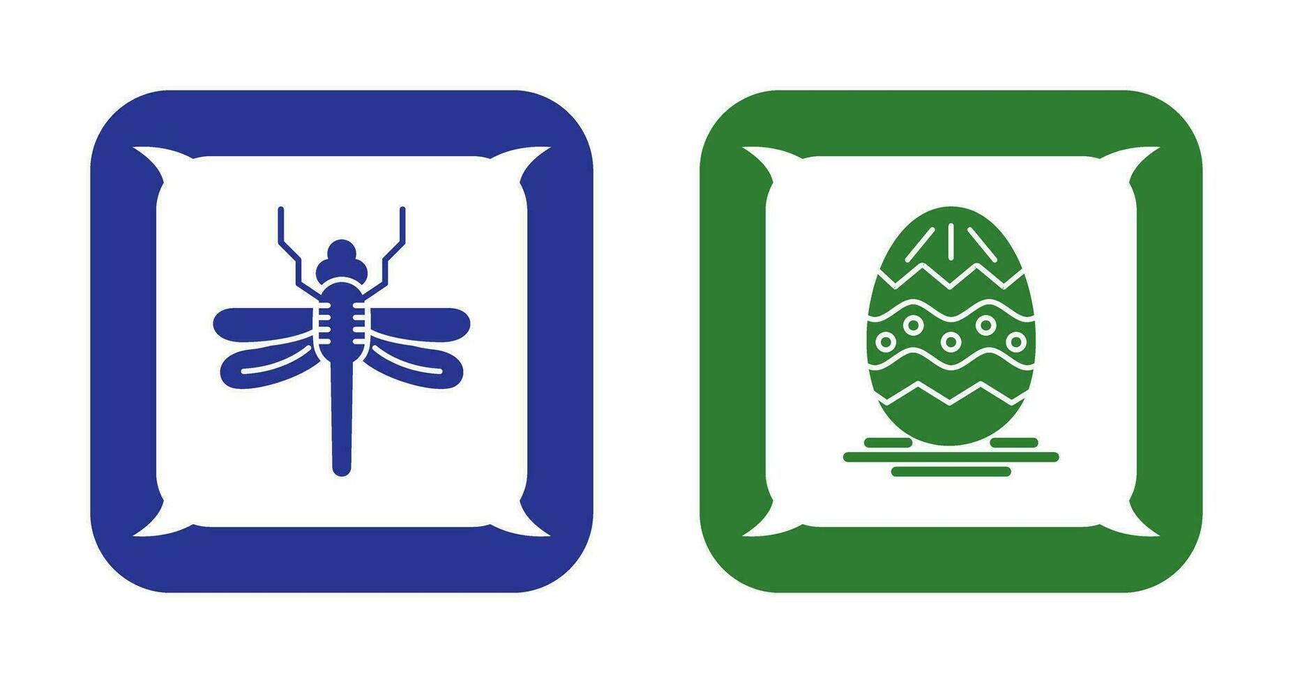 Dragonfly and Easter  Icon vector