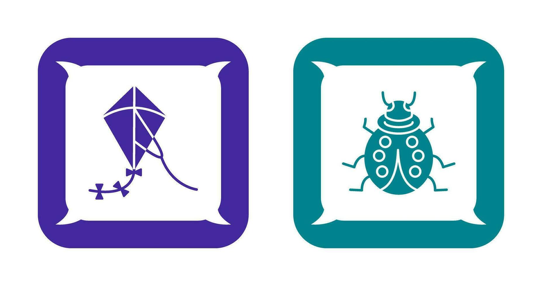 Kite and Ladybug Icon vector