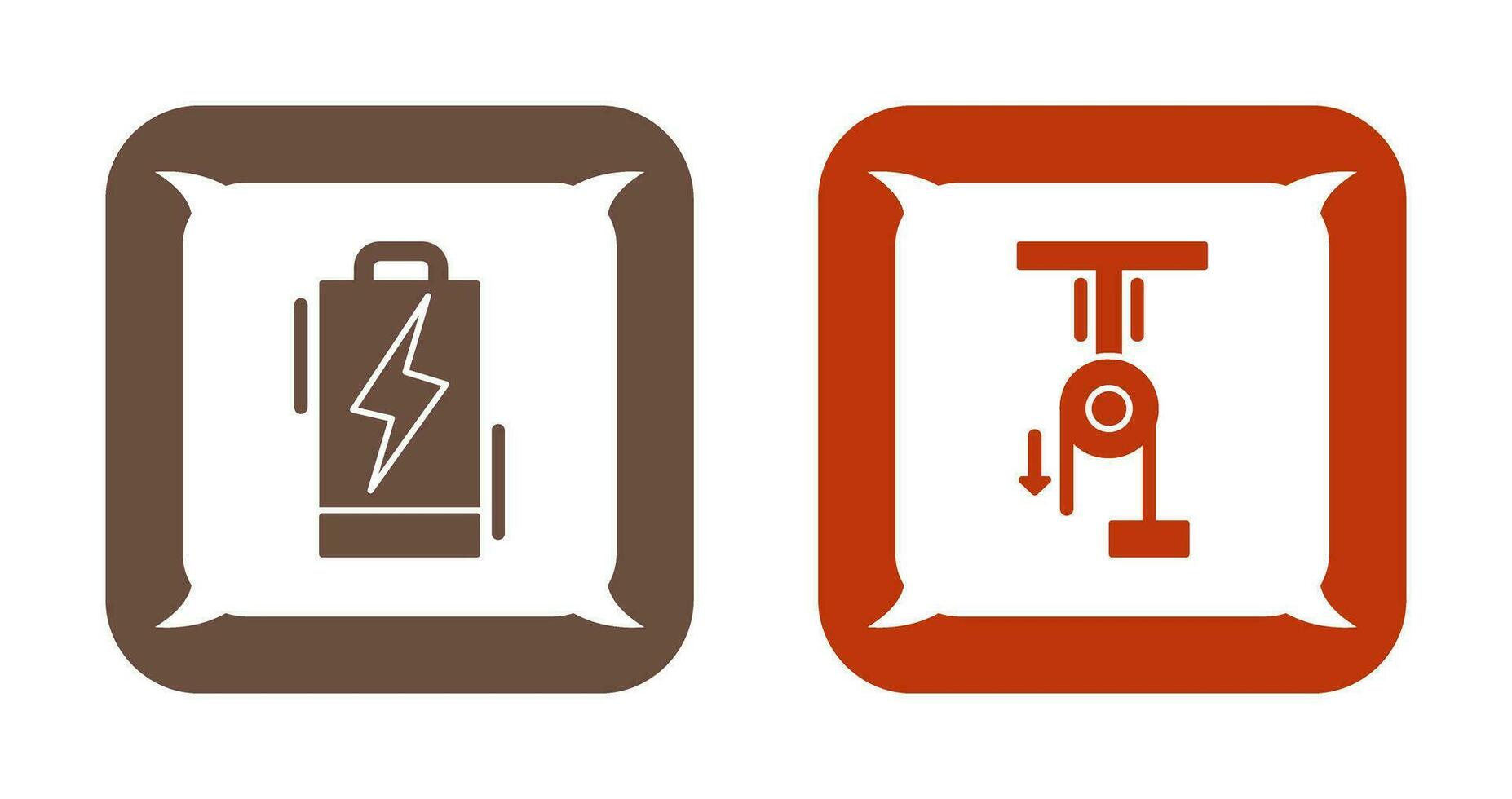 Battery and Pully Icon vector