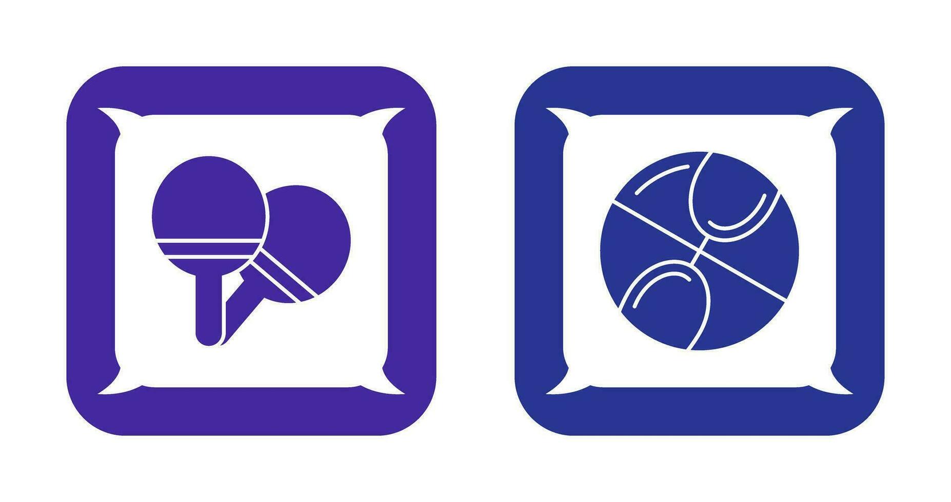 Ping Pong and Basketball Icon vector