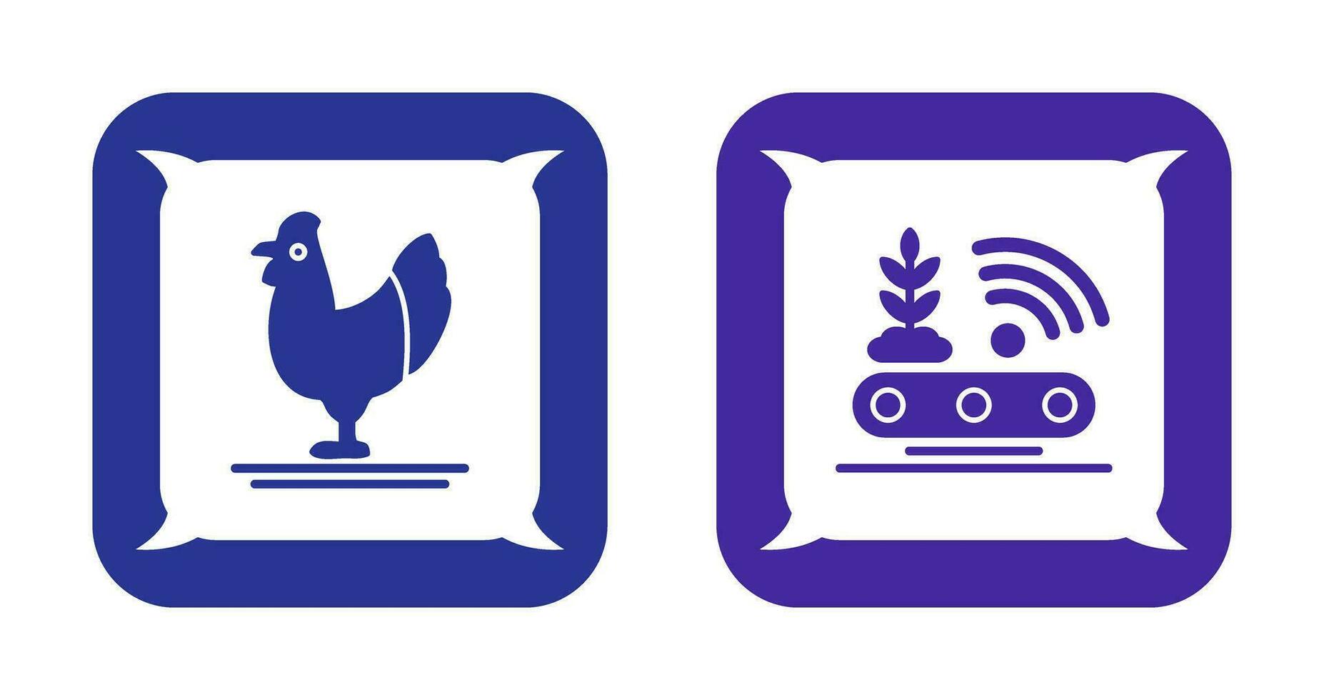 Poultry and Conveyor Icon vector