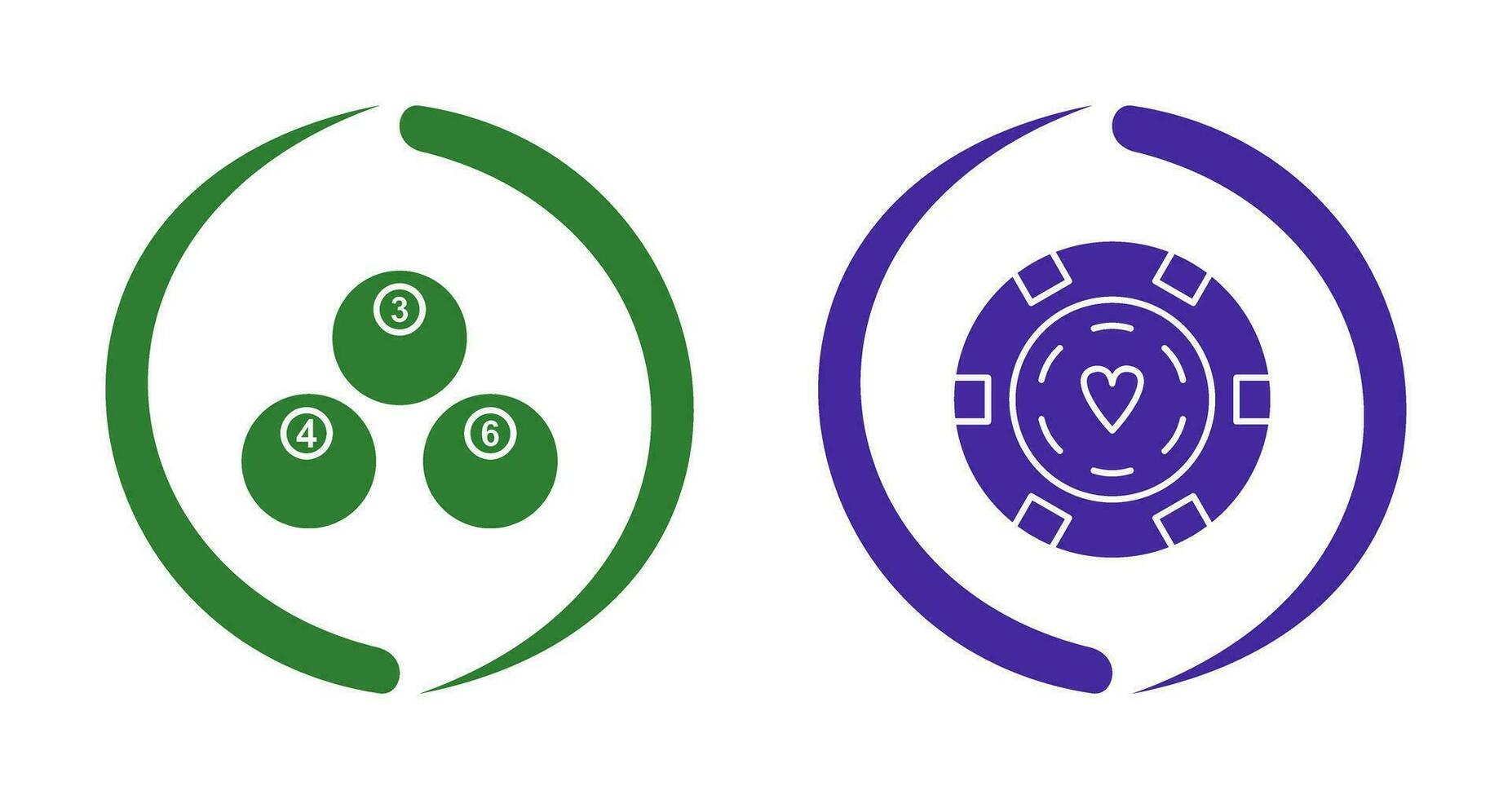 Snooker Balls and Poker Chips Icon vector