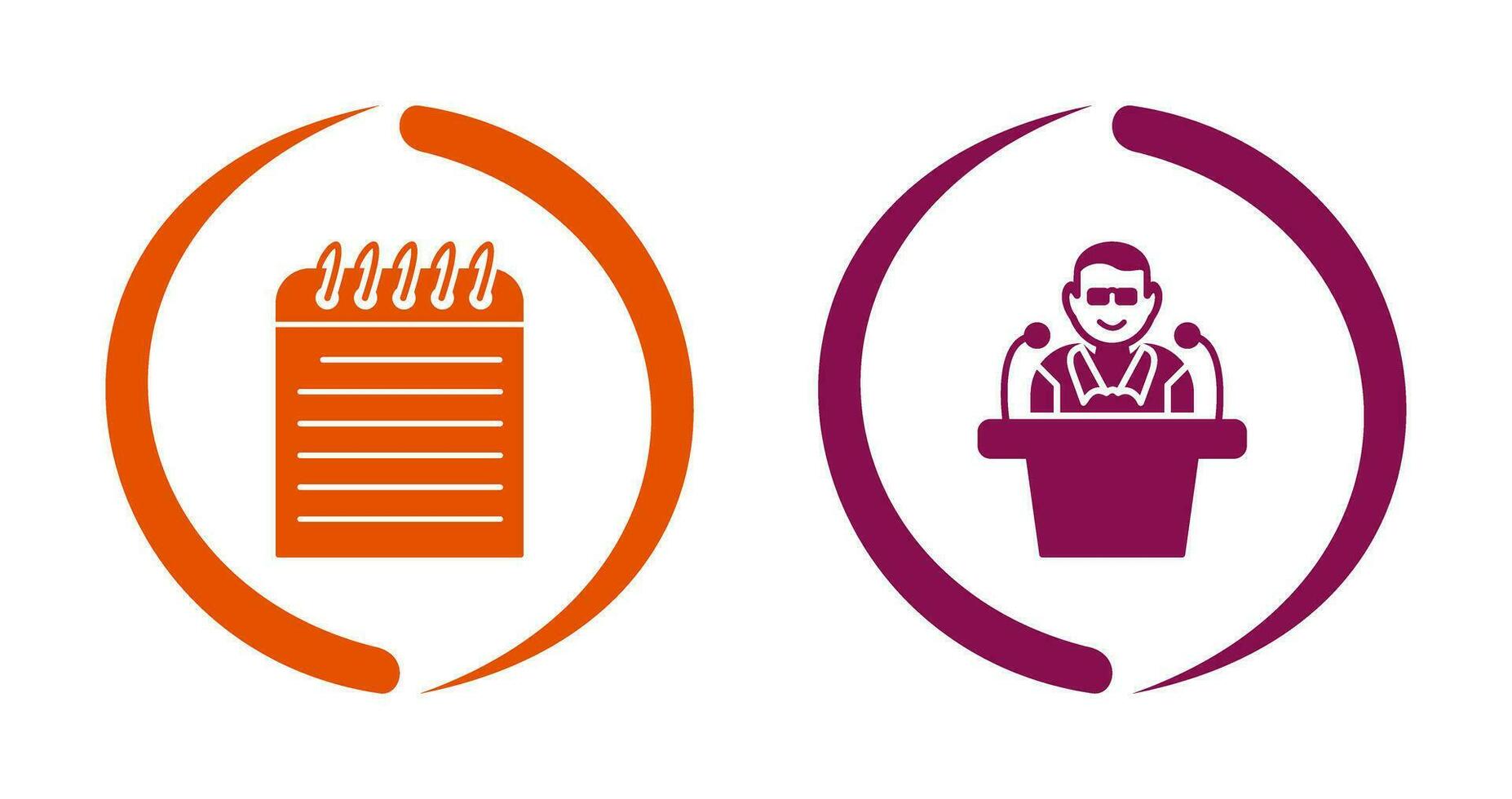 Note and Lecture Icon vector