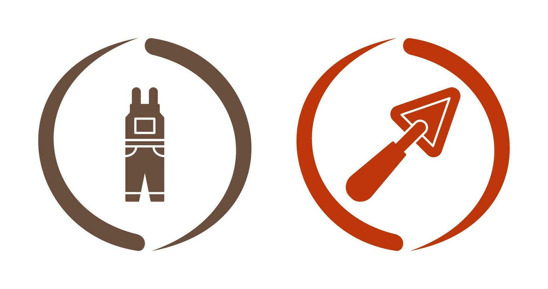 Jumpsuit and Trowel Icon vector