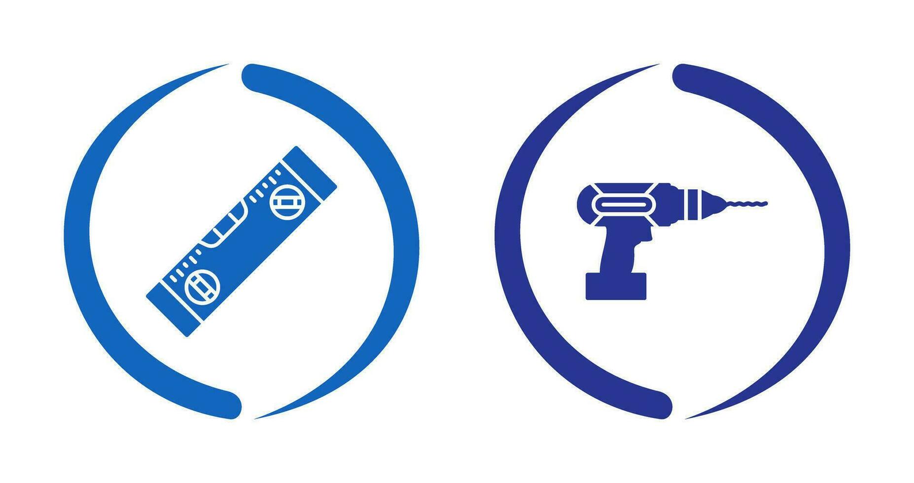 Level and Drill Icon vector