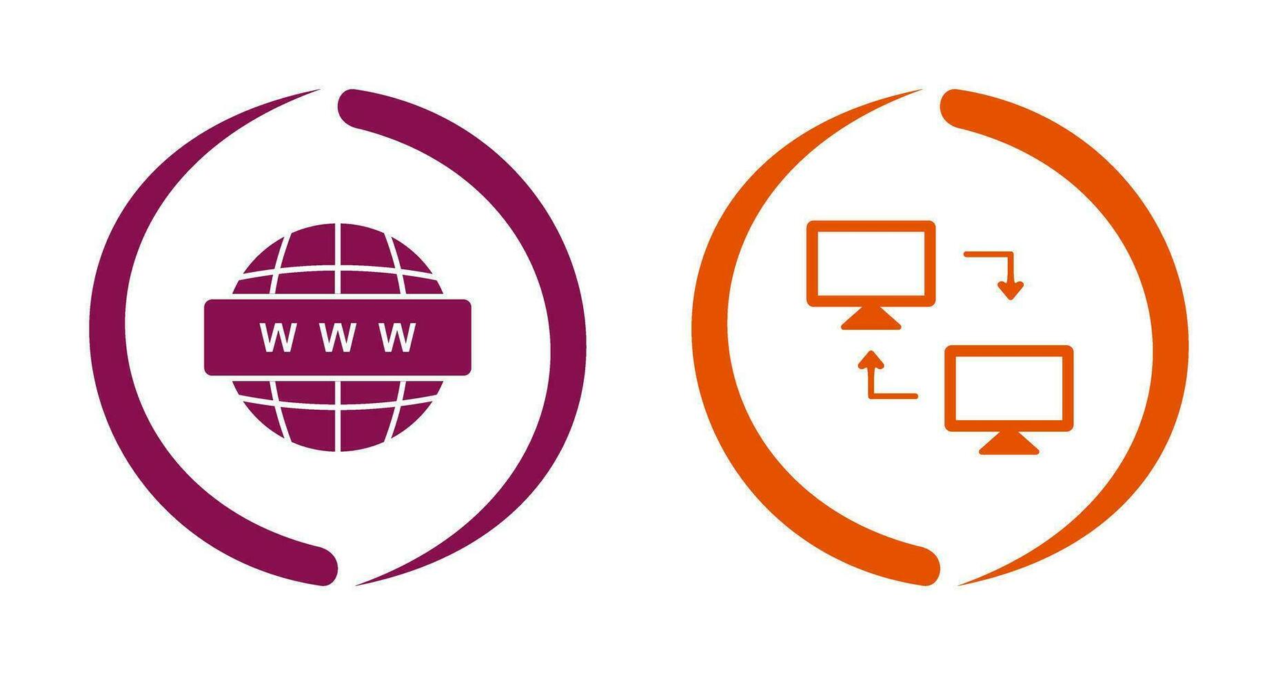 Sharing Systems and World Wide Icon vector