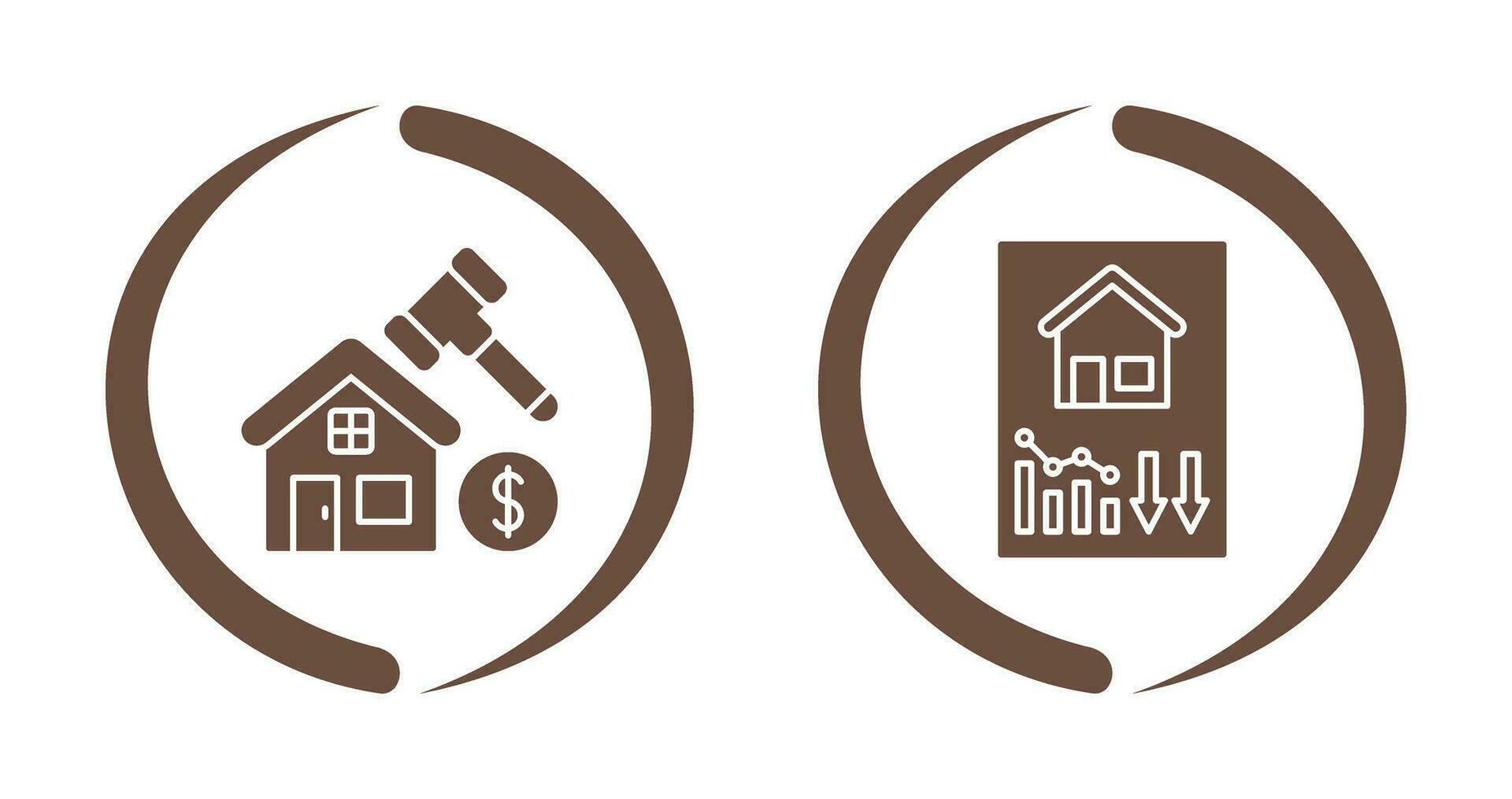 Auction and Real Estate Icon vector