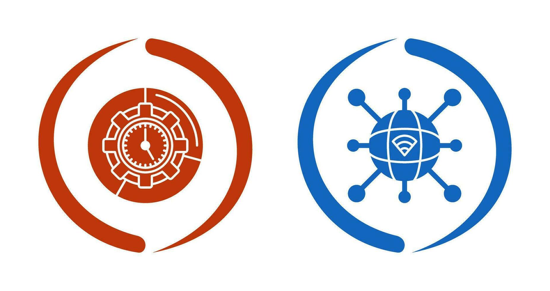 Time Management and Internet Icon vector