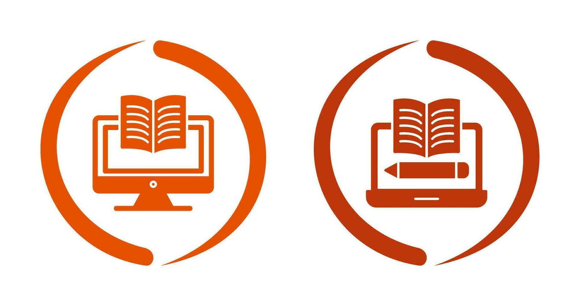 Digital Learning and Written Icon vector