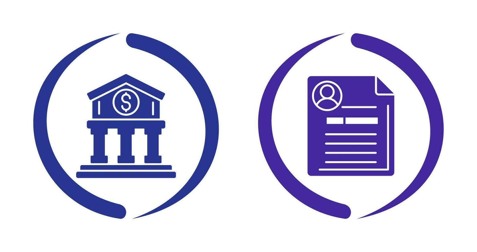 Bank and Contract Icon vector