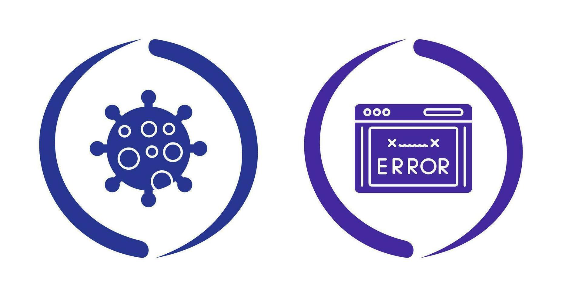 Virus and Error Code Icon vector