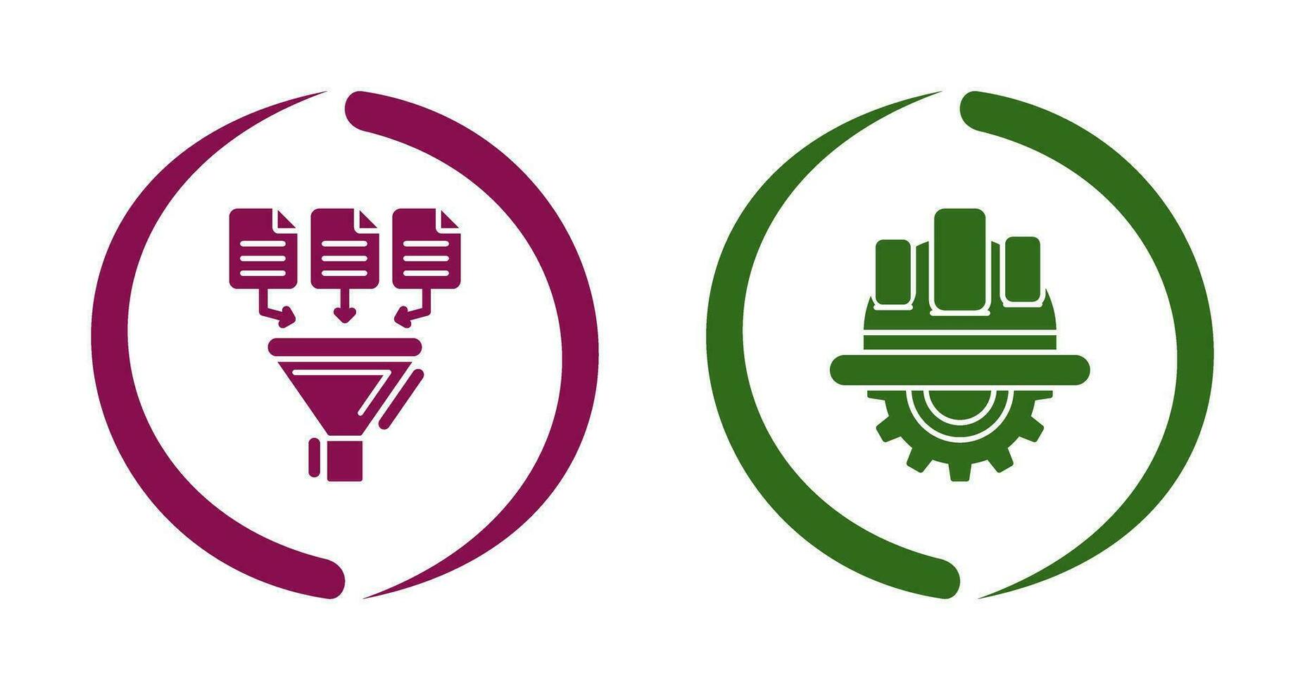 Data Collection and Engineering Icon vector