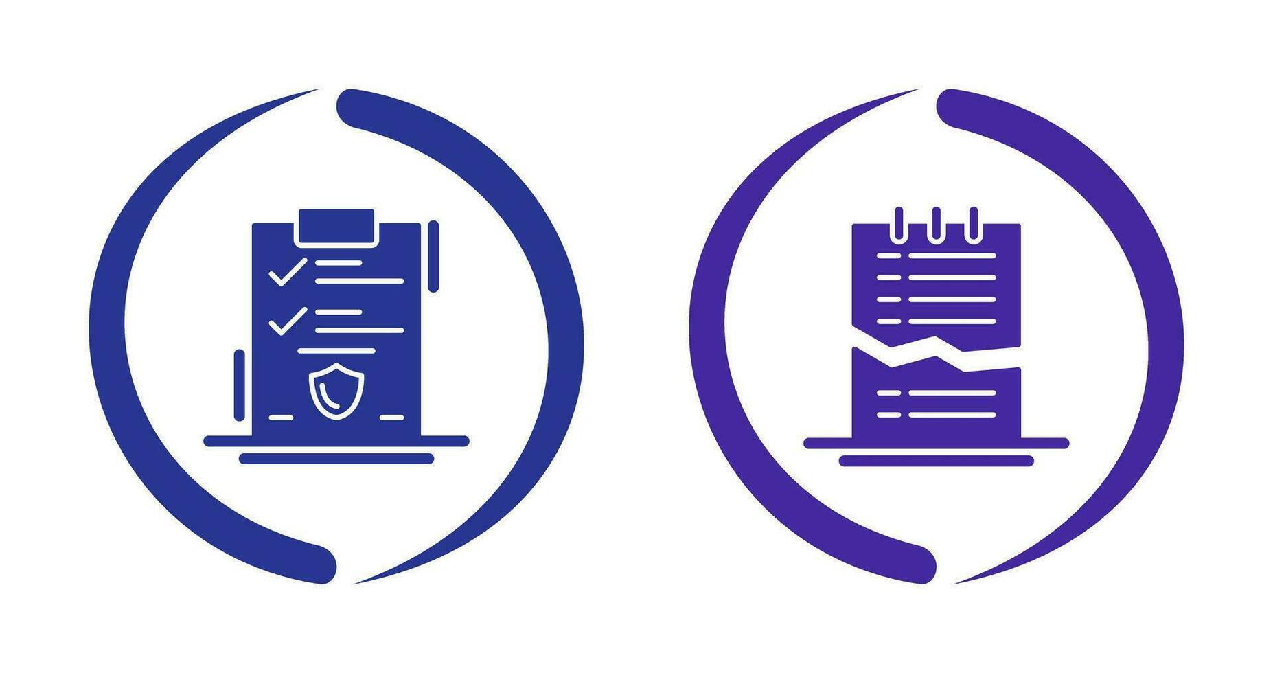 Approved and Corrupted List Icon vector