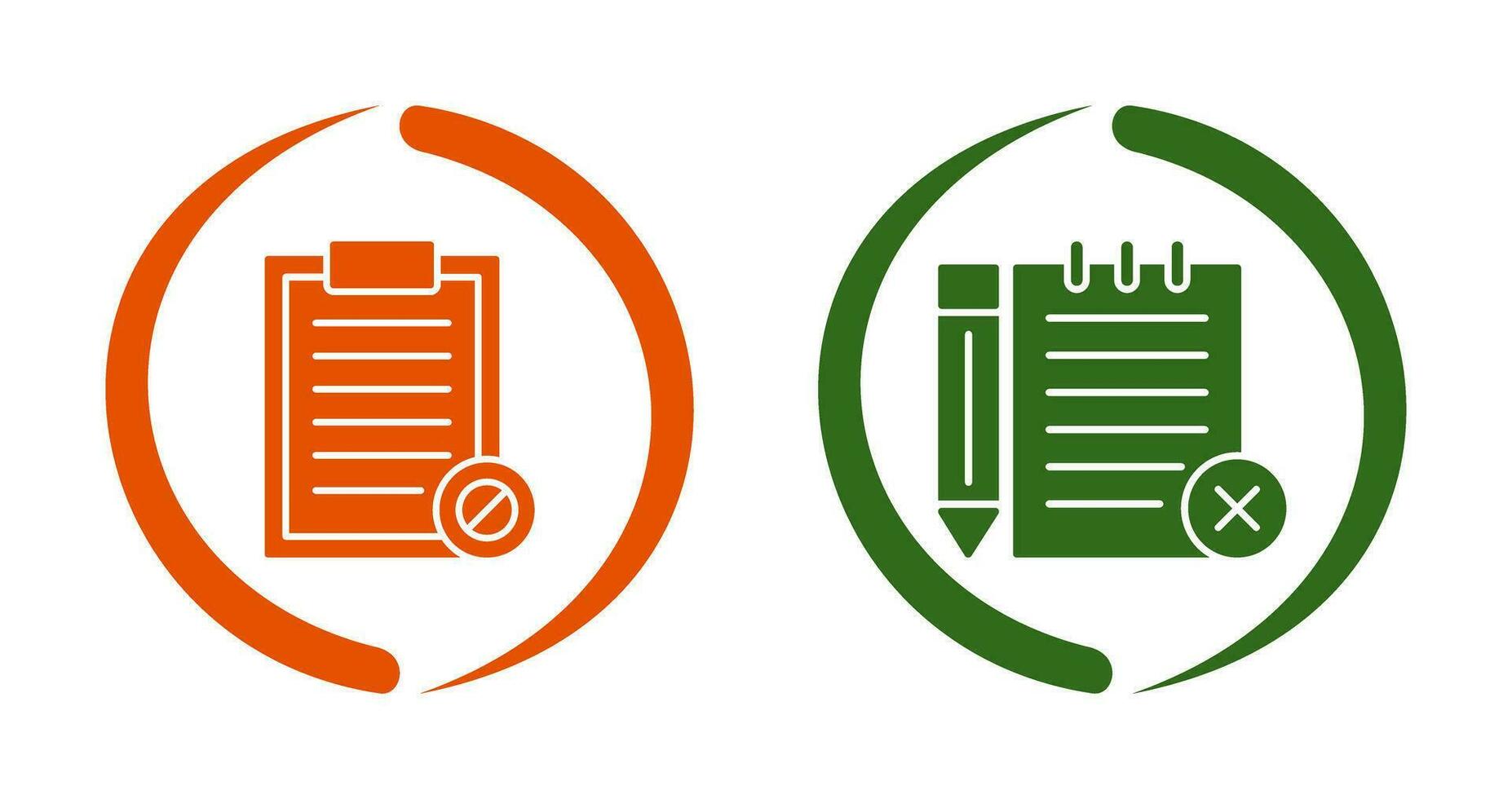 Prohibition and Unchecked Notes Icon vector