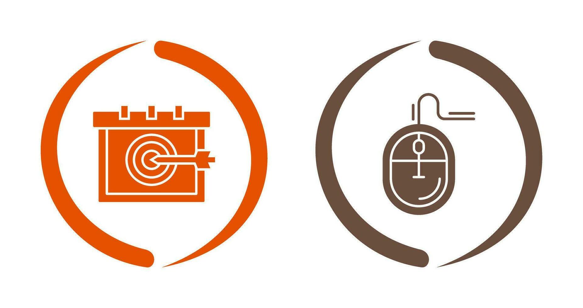 Target and Mouse Icon vector