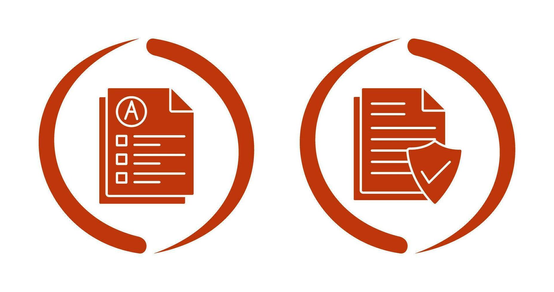 Exam and Valid Document Icon vector