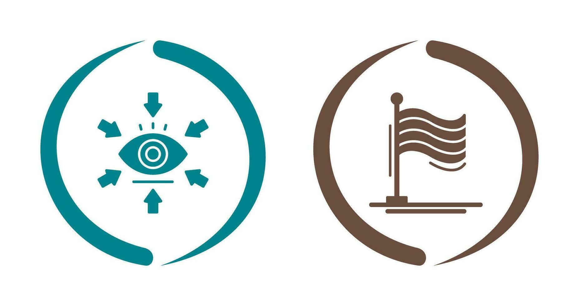 Visualization and Flag Icon vector