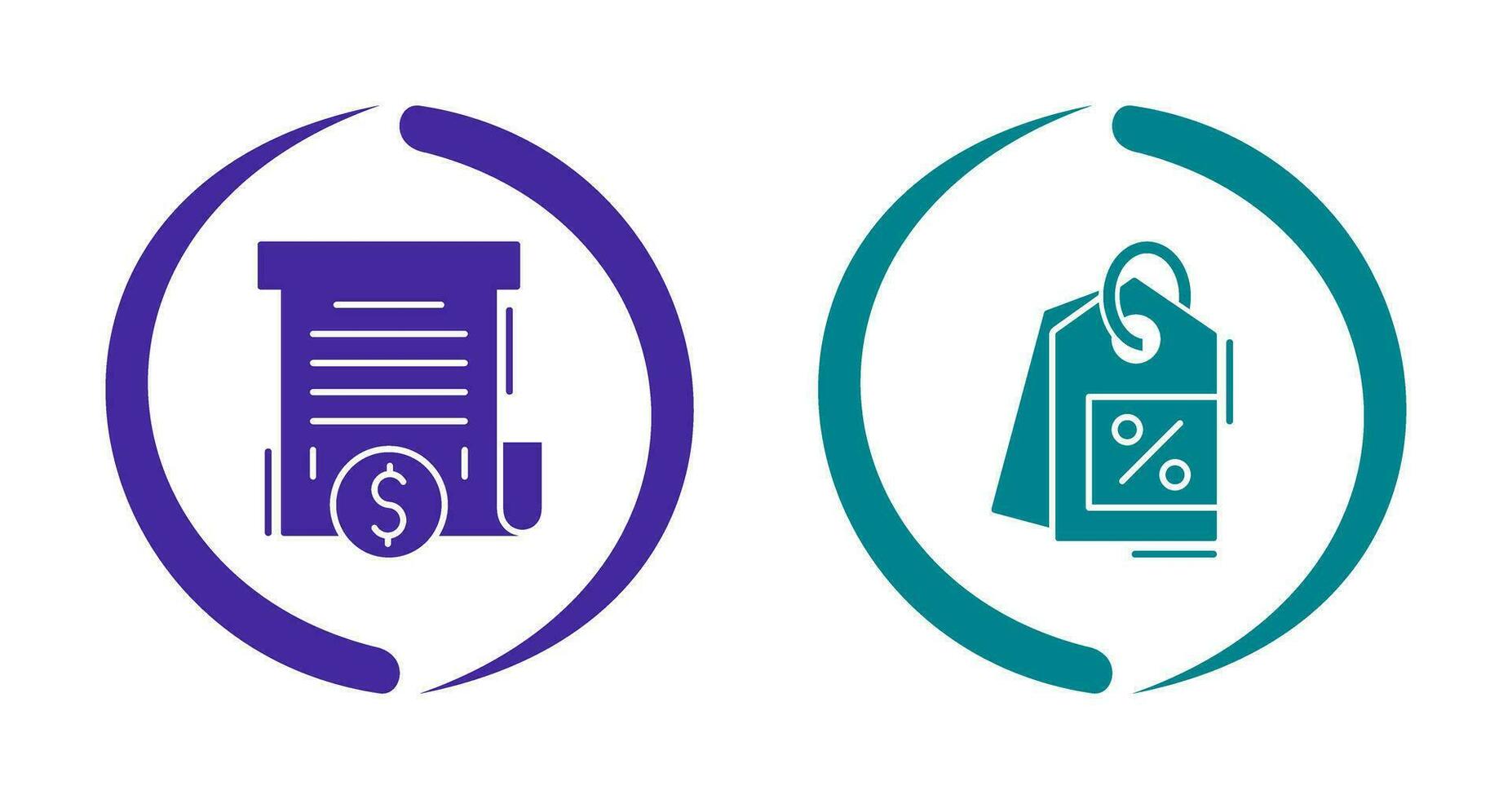Bill and Price Tag Icon vector