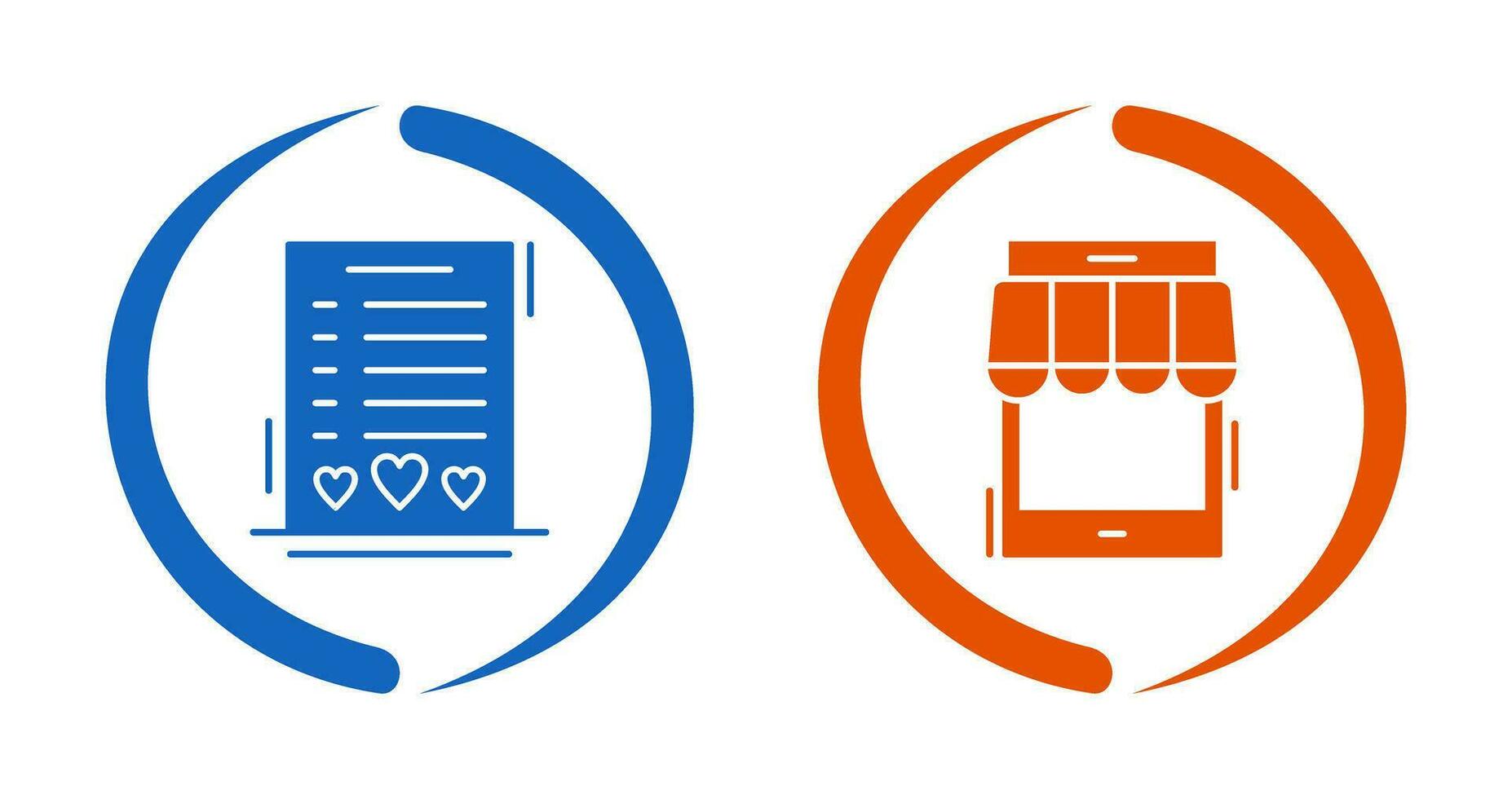 Wishlist and Online Shop Icon vector
