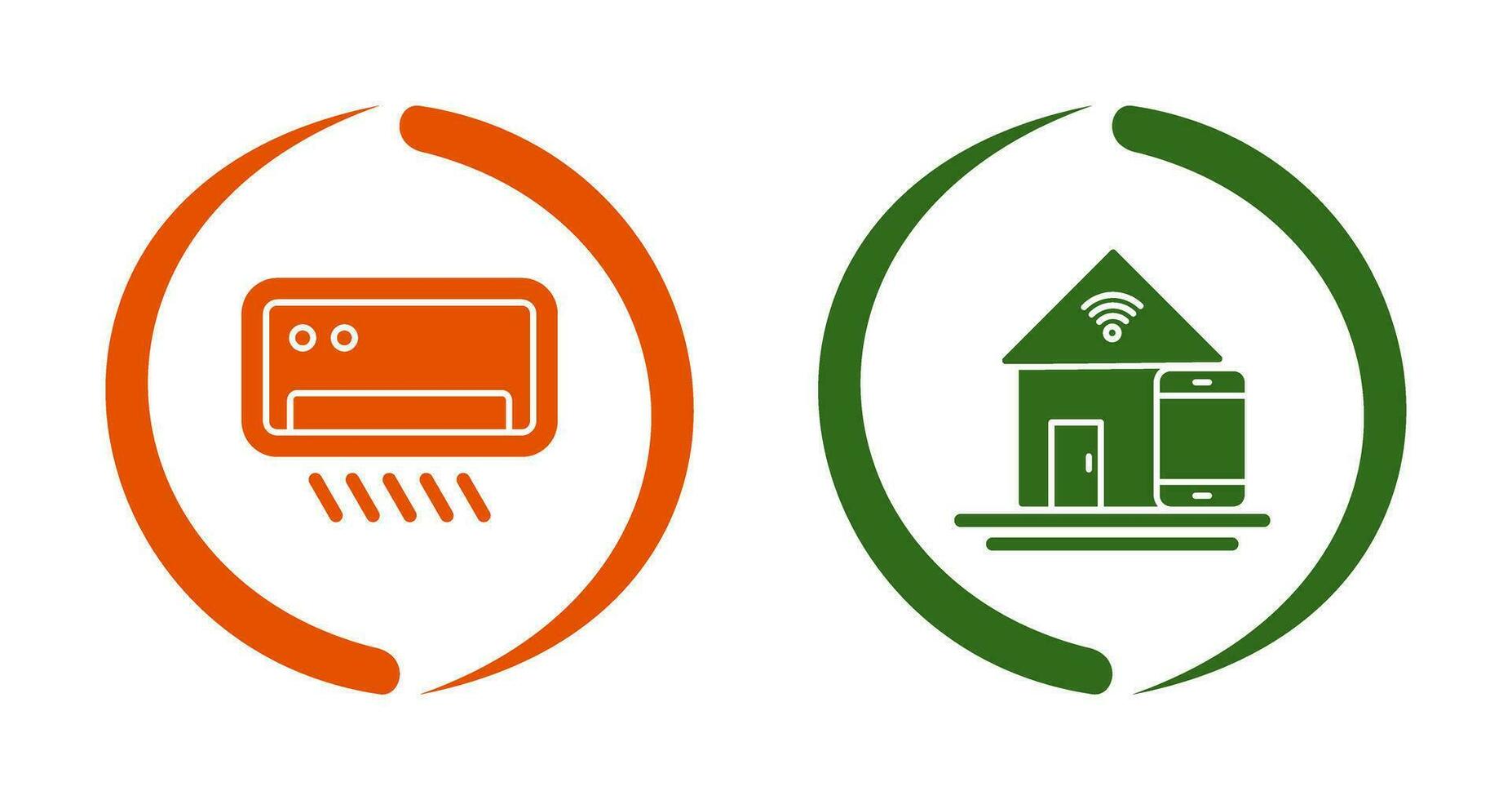 Air Conditioner and Home Automation Icon vector