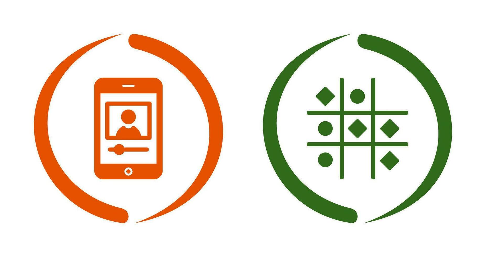 log and Tic Tac Toe Icon vector