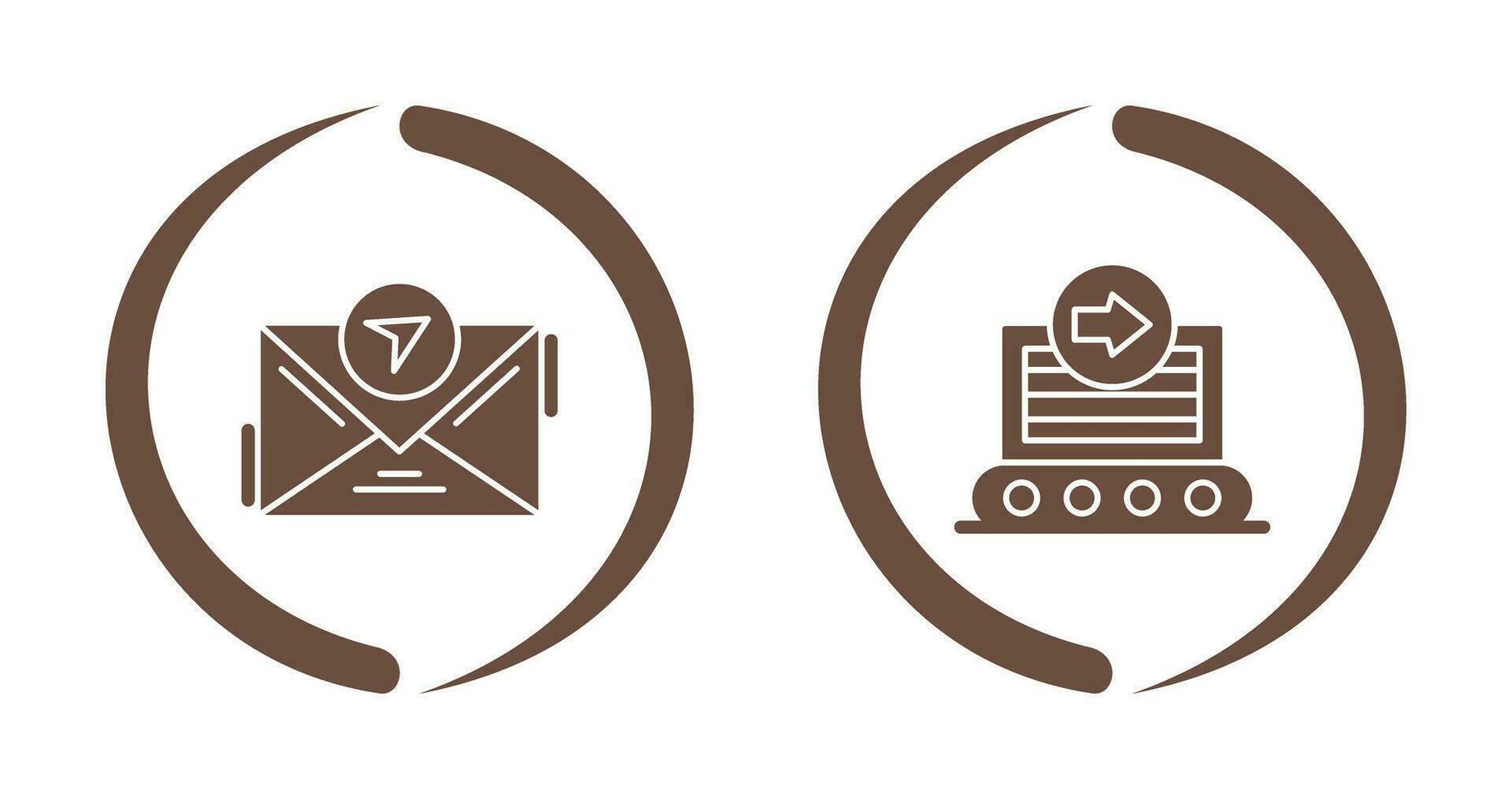 message and container Icon vector