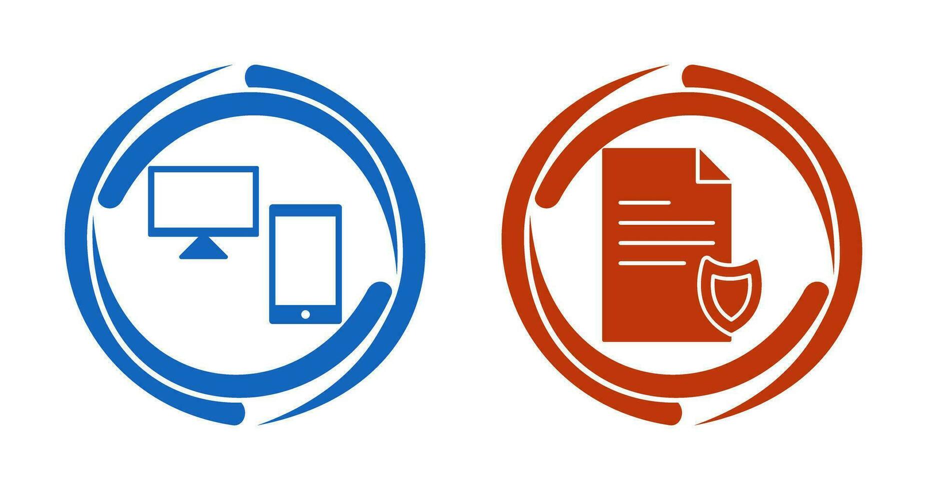 devices and private document  Icon vector