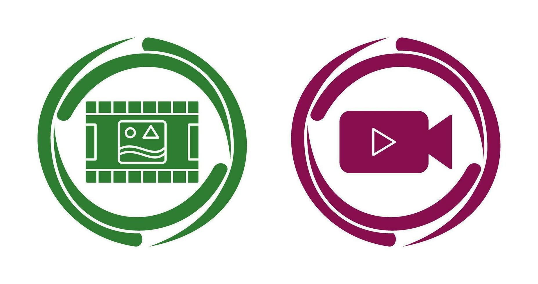 pictures reel and video Icon vector