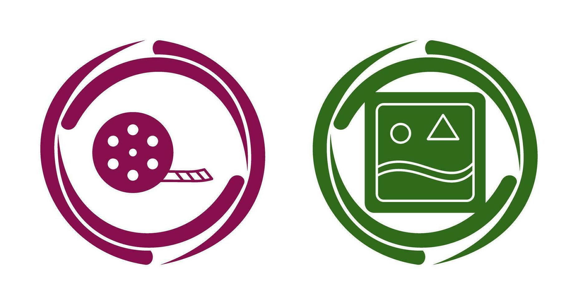 film reel and images Icon vector