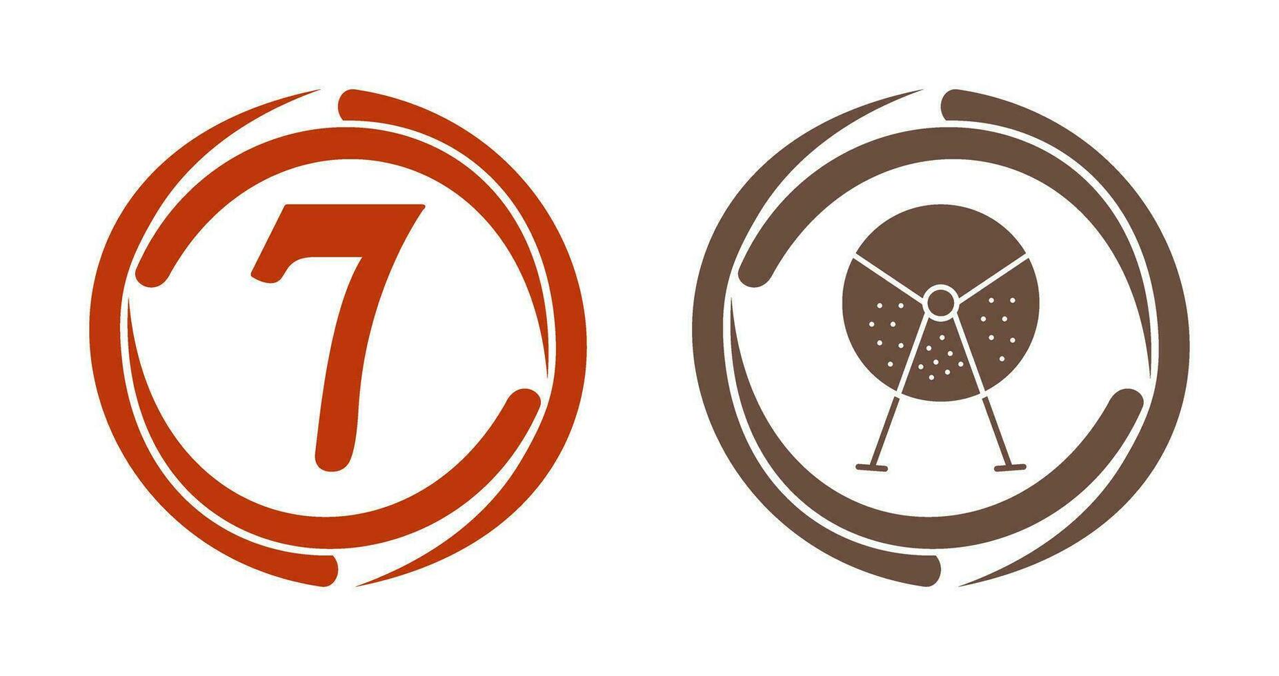 number sevens and lottery machine  Icon vector