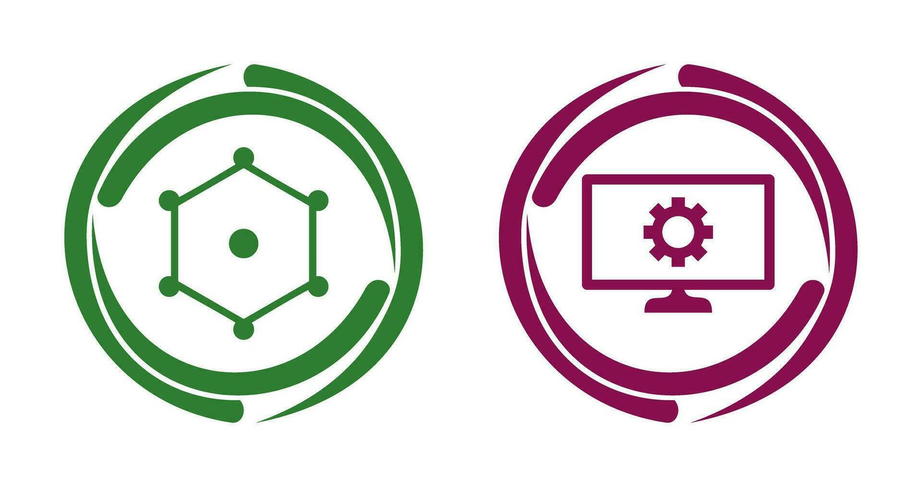 nodes and network setting  Icon vector