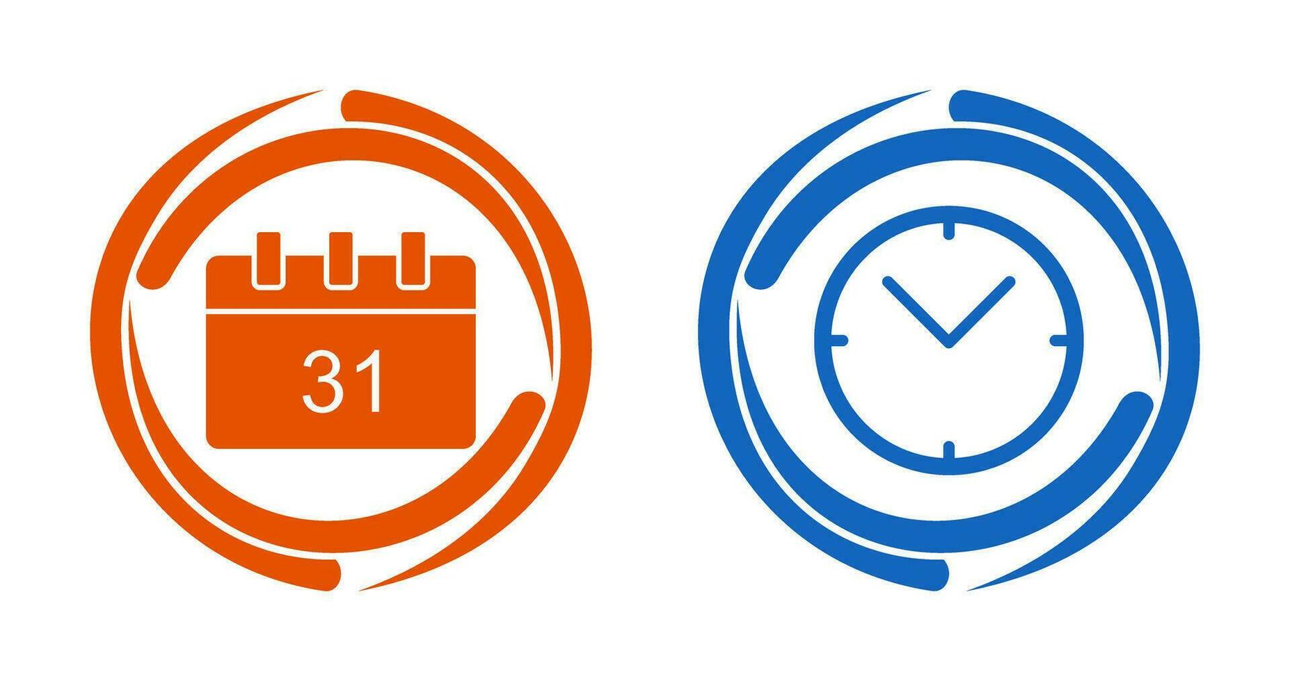 calendar and clock Icon vector