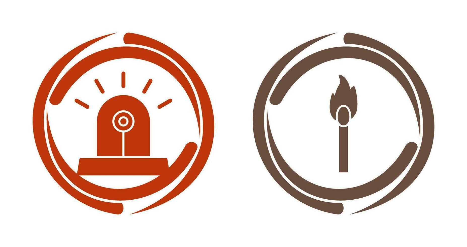 siren and lit matchstick Icon vector