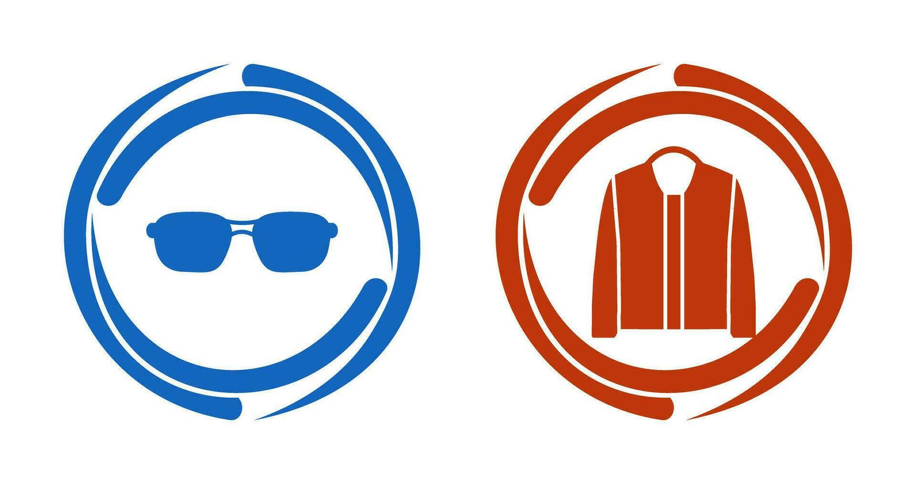 Glasses and Jacket Icon vector