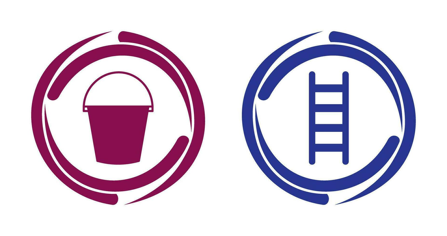 Water Bucket and Ladder Icon vector