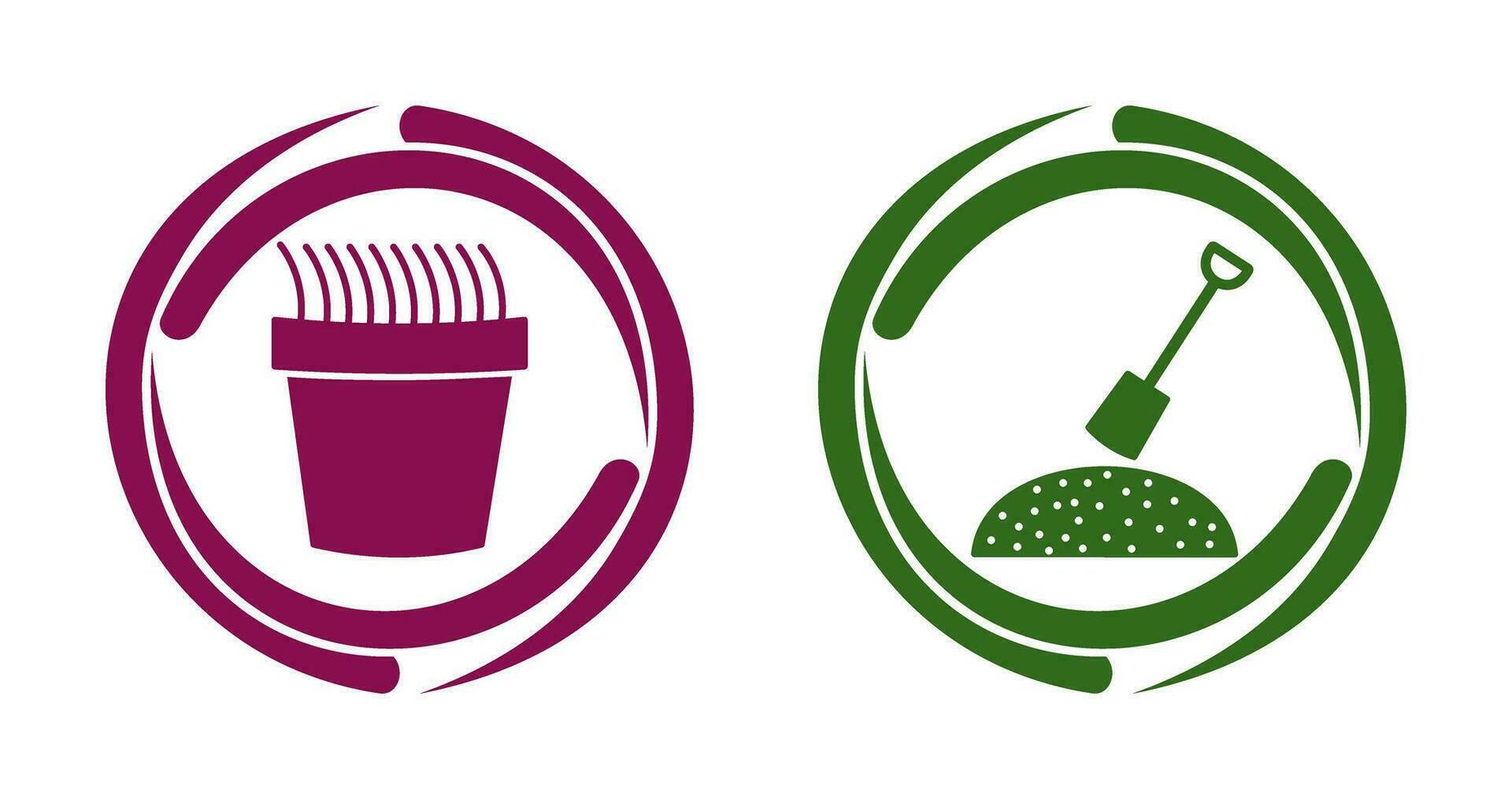 Gress Pot and Gardening Icon vector
