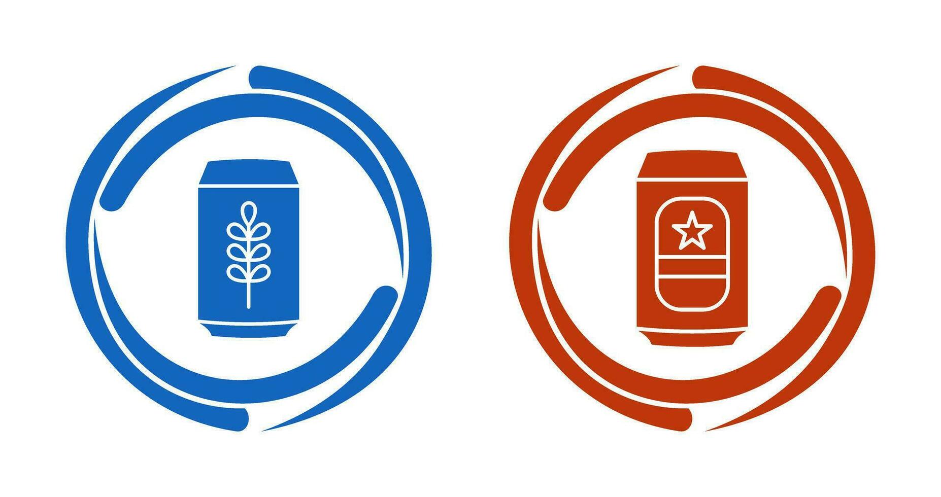 Beer Can and beerage Icon vector